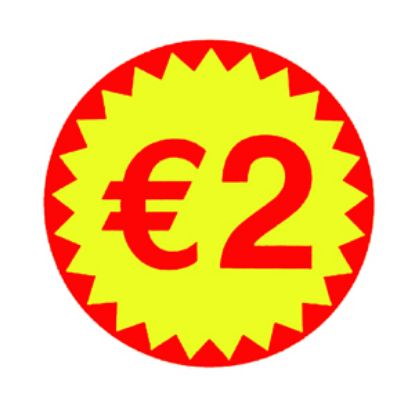 Picture of Labels Flashed €2 (1000) x1